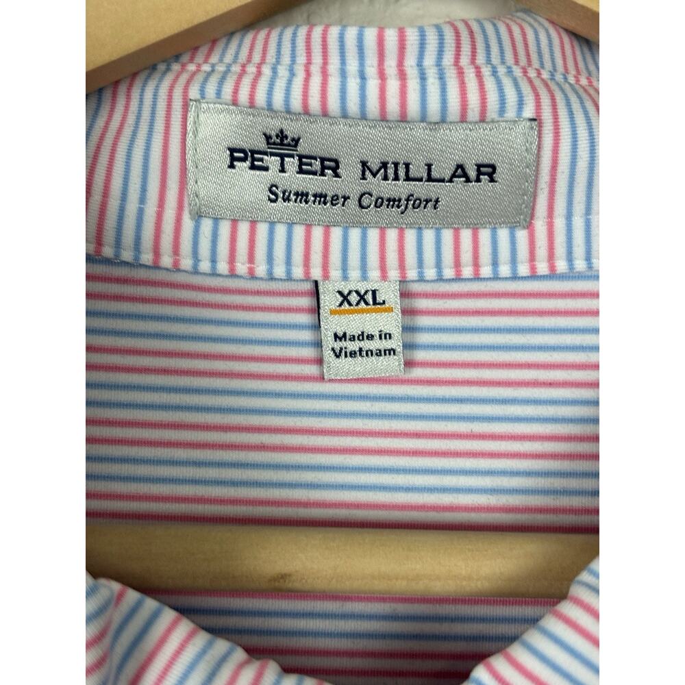 NEW Peter‎ Millar Summer Comfort Crown Sport Men’s Polo Golf Shirt Size XXL Logo - Picture 5 of 8